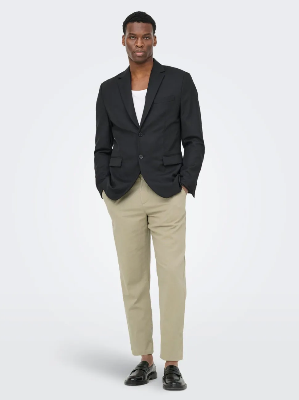 ONSLEO Tapered fit - Cropped Lin Pantalon chino