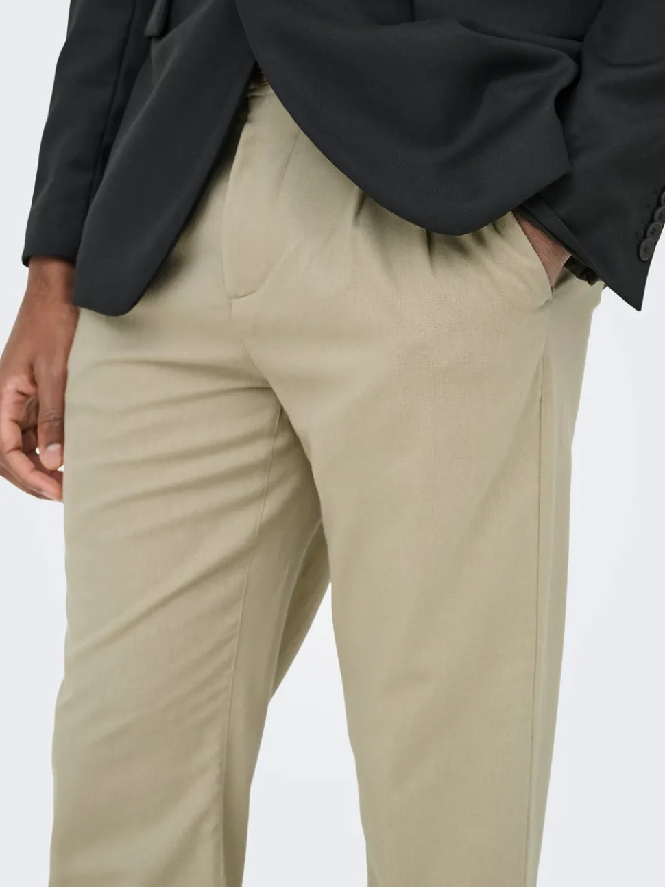 ONSLEO Tapered fit - Cropped Lin Pantalon chino