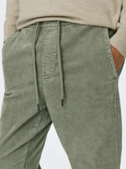 ONSLINUS Pantalon en velours côtelé coupe fuselée