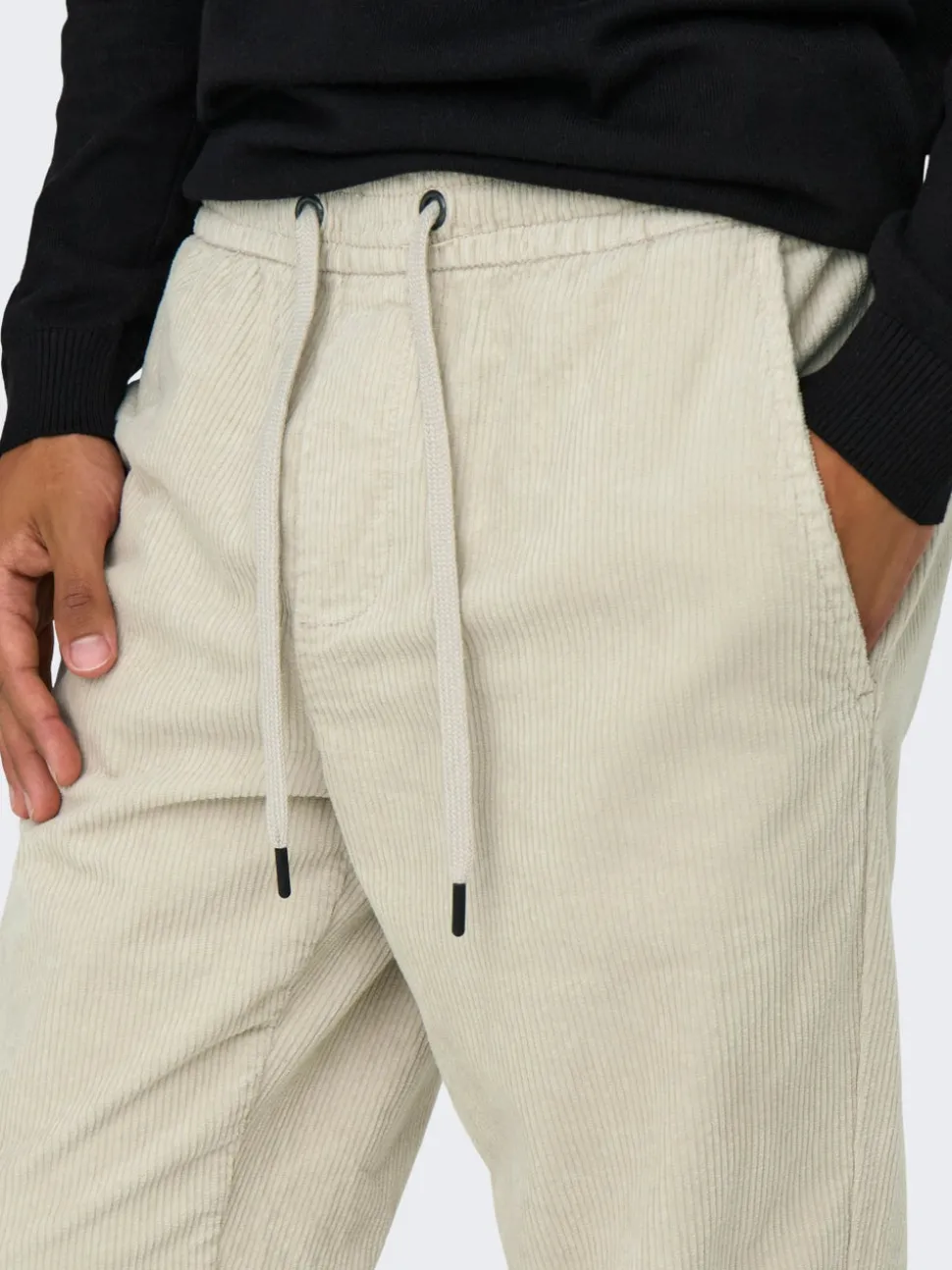 ONSLINUS Pantalon en velours côtelé coupe fuselée
