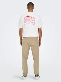ONSLINUS Pantalon en velours côtelé coupe fuselée