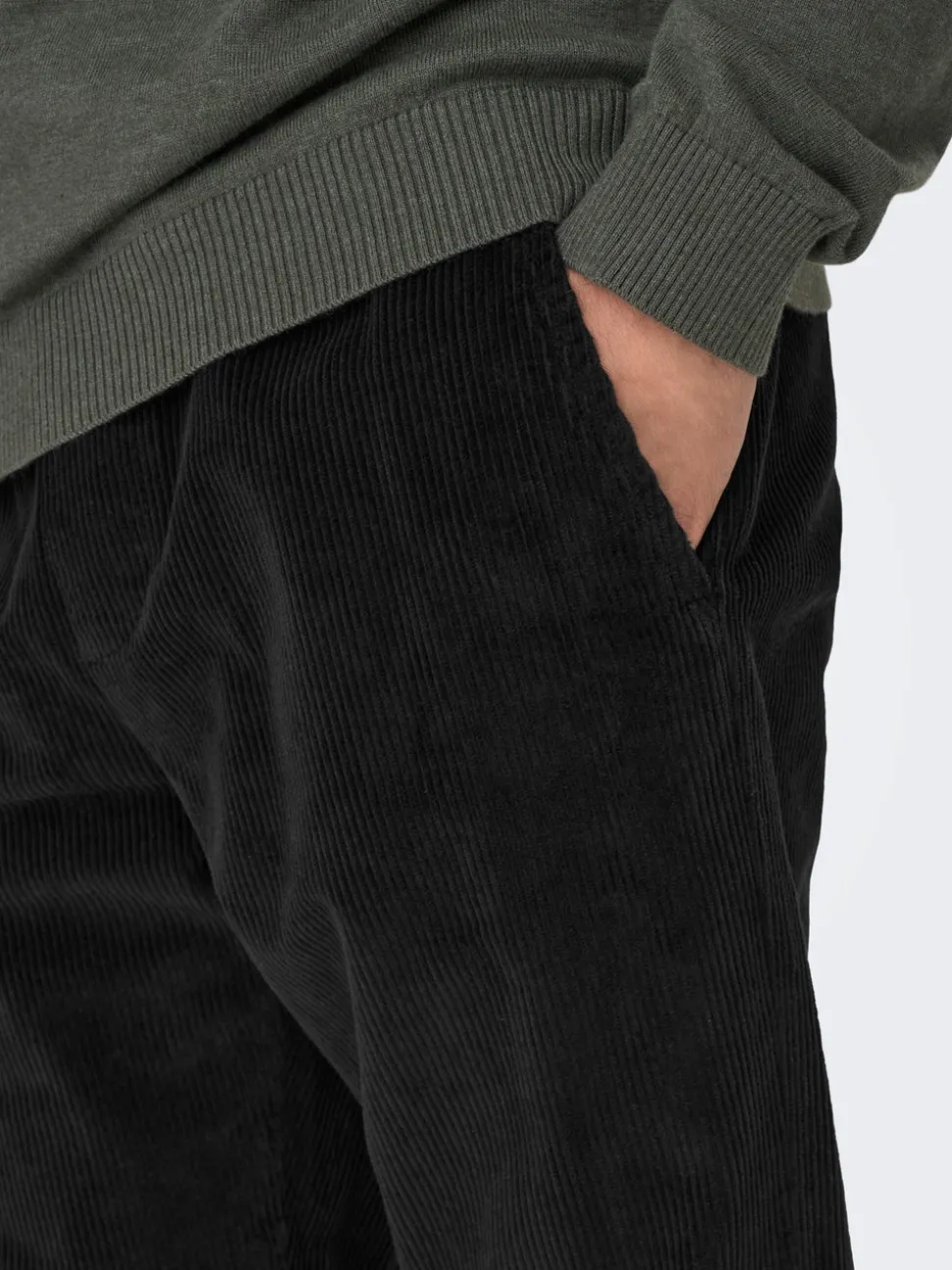 ONSLINUS Pantalon en velours côtelé coupe fuselée