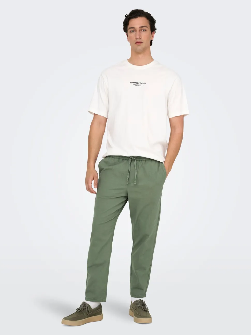 ONSLINUS Tapered Fit Lin Jogger