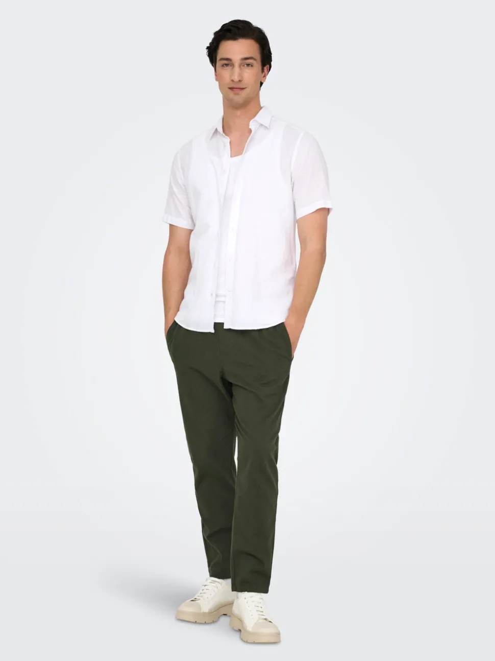 ONSLINUS Tapered Fit Lin Jogger