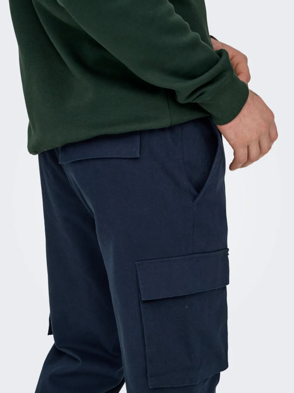 ONSLINUS Tapered Fit Lin Pantalon cargo