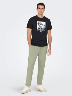 ONSLINUS Tapered Fit Lin Jogger