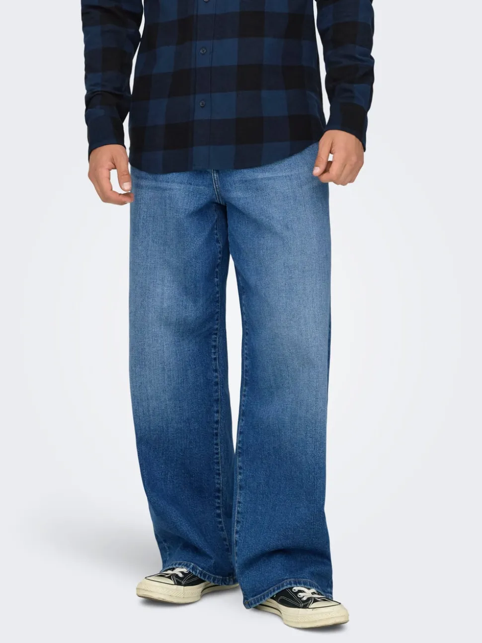ONSREMI Taille moyenne Wide Leg Fit Stretch Jeans