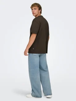ONSREMI Taille moyenne Wide Leg Fit Stretch Jeans