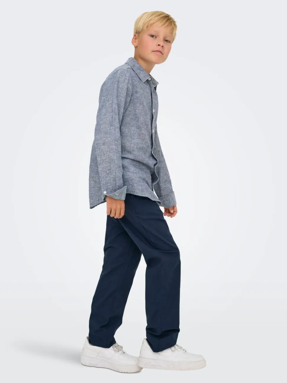 OSJLINUS Tapered Fit Lin Pantalon